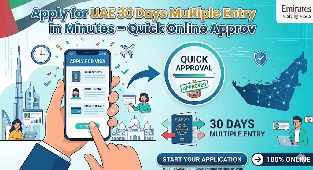 Apply for UAE 30 Days Multiple Entry Visa in Minutes – Quick Online Approval