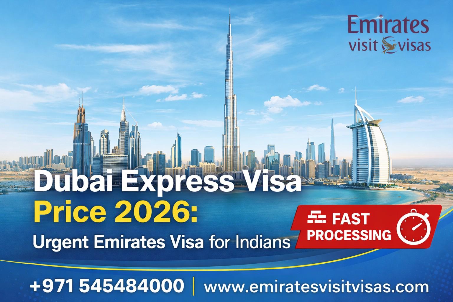 Dubai Express Visa Price 2026: Urgent Emirates Visa for Indians