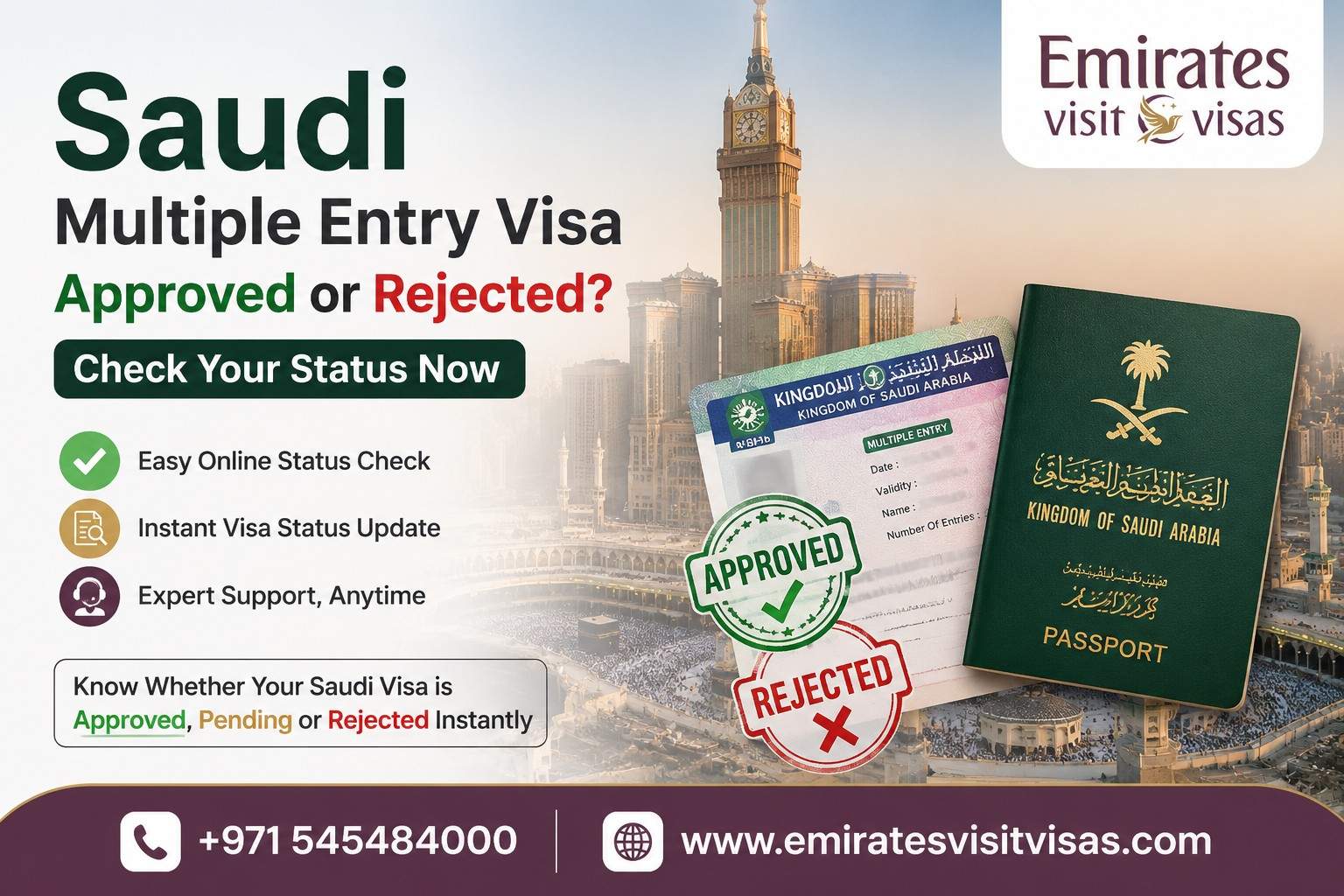 Saudi Multiple Entry Visa Approved or Rejected? Check Your Status Now