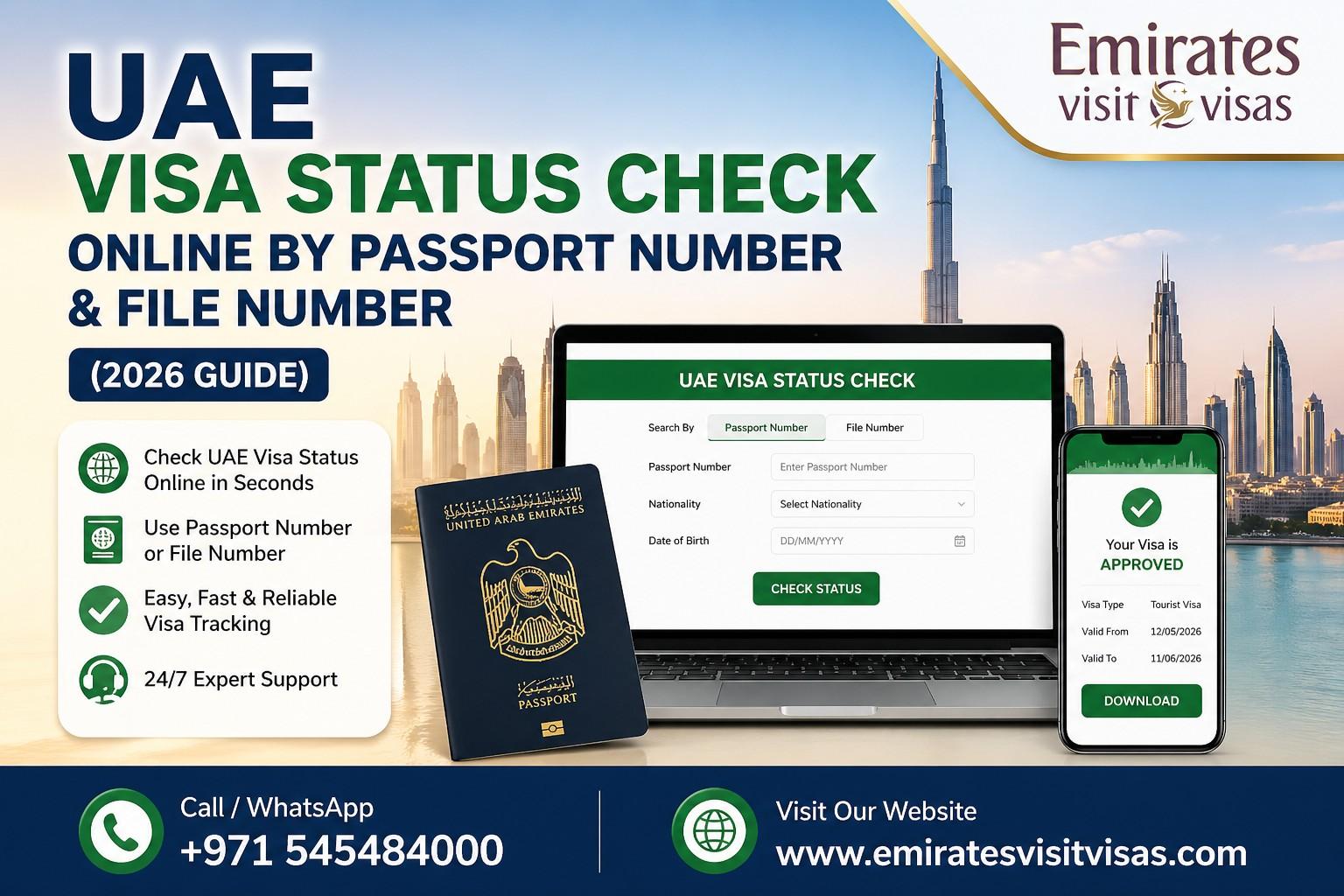 UAE Visa Status Check Online by Passport Number & File Number (2026 Guide)